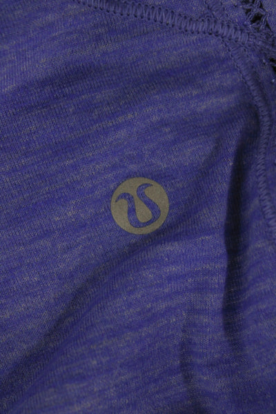 Lululemon Women Pullover T-Shirt Purple Long Sleeve Crew Neck Size 4