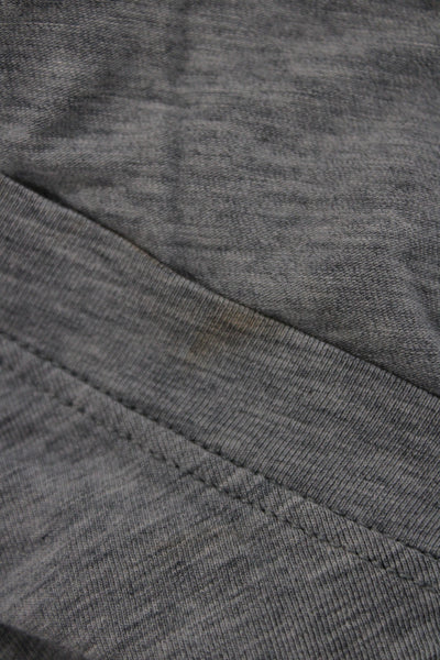 Lululemon Womens Gray V-Neck Basic T-Shirt Short Sleeve Athleisure Size 4