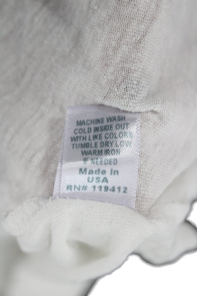 Monrow Womens White Tencel V-Neck Short Sleeve Basic T-Shirt Size XS