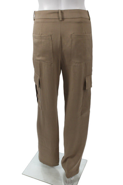Zara Women Beige Cargo Pants Polyester Inseam 32 Size XS