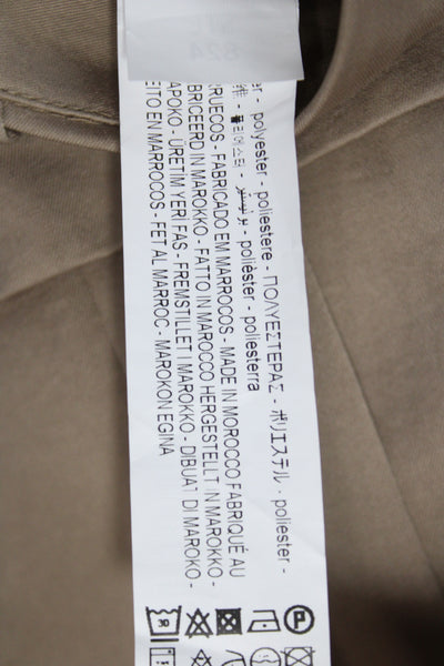 Zara Women Beige Cargo Pants Polyester Inseam 32 Size XS