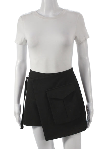 Zara Womens Skort Black Zip Polyester Size XS
