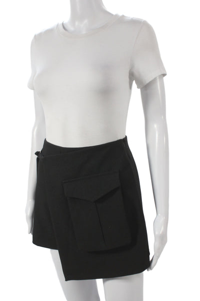 Zara Womens Skort Black Zip Polyester Size XS