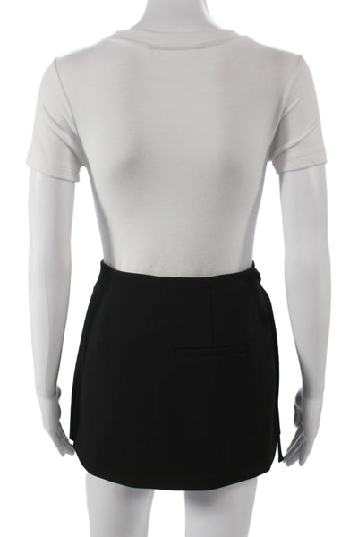 Zara Womens Skort Black Zip Polyester Size XS