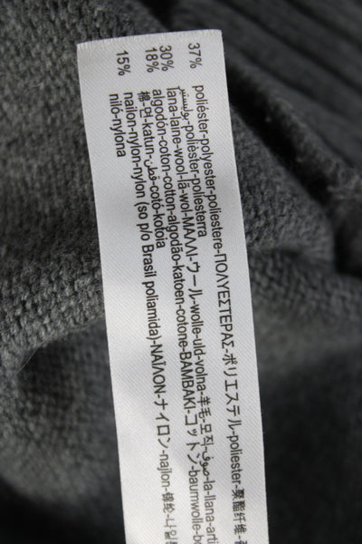 Zara Womens Gray Collared Long Sleeve Pullover Sweater Size M