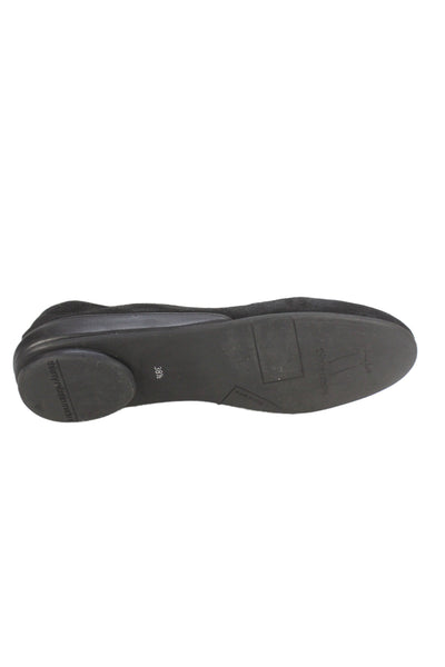 Thierry Rabotin Womens Suede Slip On Dress Shoes Black Size 8.5