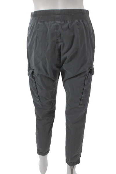 Standard James Perse Women Cargo Pants Gray Drawstring 25 Inseam Size 0
