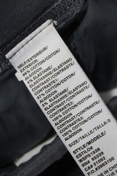 Standard James Perse Women Cargo Pants Gray Drawstring 25 Inseam Size 0