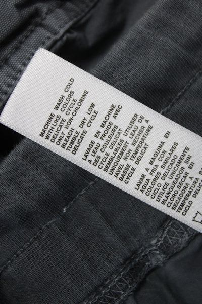 Standard James Perse Women Cargo Pants Gray Drawstring 25 Inseam Size 0