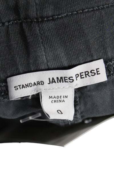 Standard James Perse Women Cargo Pants Gray Drawstring 25 Inseam Size 0
