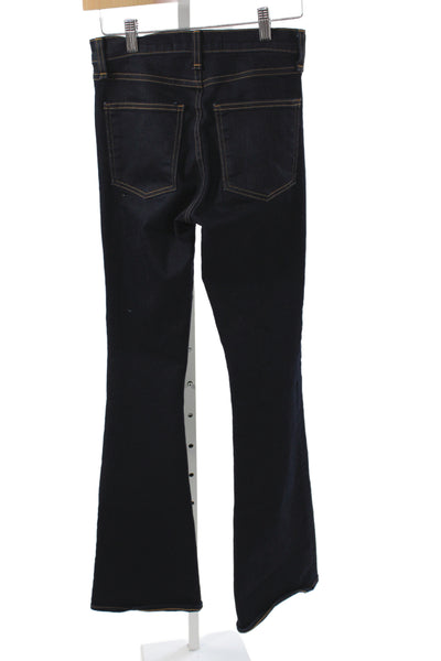 Veronica Beard Women Flared Blue Jeans Mid Rise Button Size 25