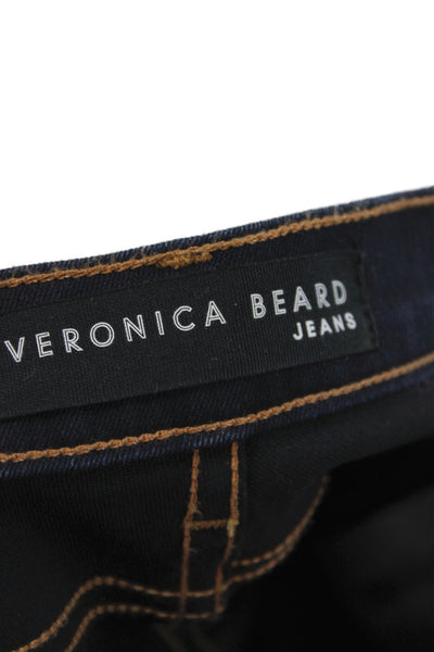 Veronica Beard Women Flared Blue Jeans Mid Rise Button Size 25