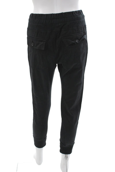 Standard James Perse Womens Black Jogger Pants Cotton Drawstring Size 0