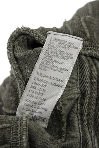 Standard James Perse Women Jogger Pants Green Cotton Drawstring Size 0