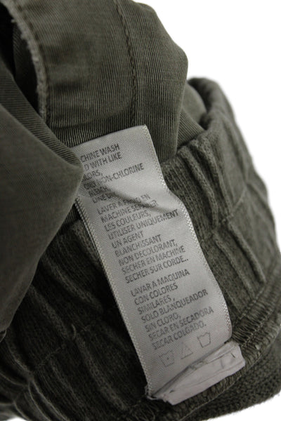 Standard James Perse Women Jogger Pants Green Cotton Drawstring Size 0