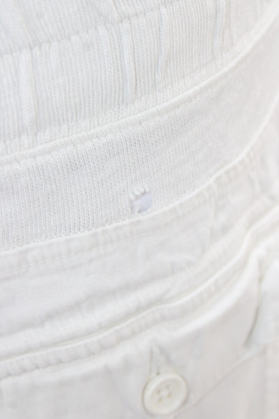 Standard James Perse Womens Jogger Pants White Cotton Drawstring Size 0