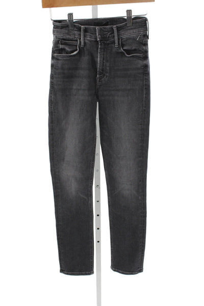 Mother Womens Skinny Jeans Gray Mid Rise Size 24