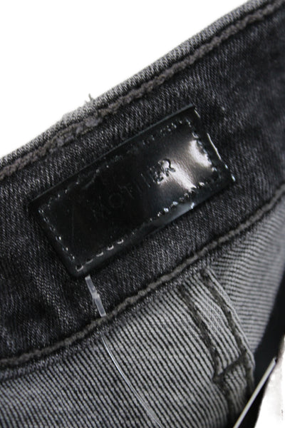 Mother Womens Skinny Jeans Gray Mid Rise Size 24