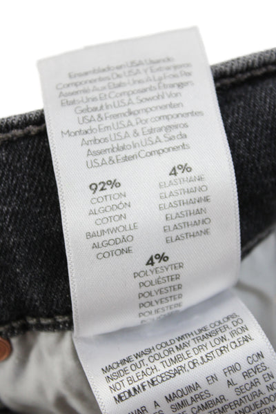 Mother Womens Skinny Jeans Gray Mid Rise Size 24