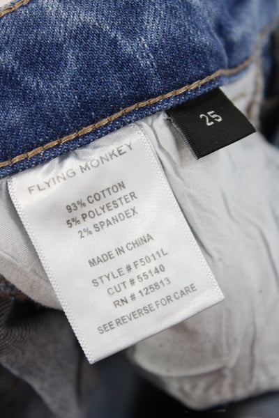 Veronica Beard Womens Straight Jeans Blue High Rise 31 Inseam Size 24