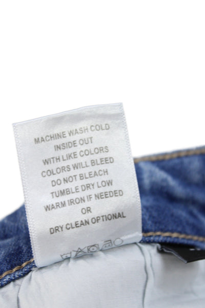 Veronica Beard Womens Straight Jeans Blue High Rise 31 Inseam Size 24