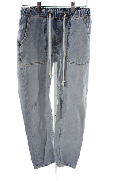 Still Here Womens Bermuda Denim Shorts Blue Button 90s Size 26