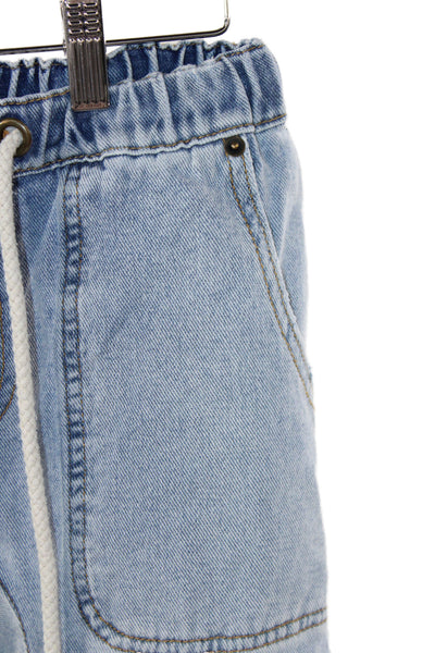 One Teaspoon Womens Blue Tapered Jeans 100% Cotton Drawstring Size 2XS