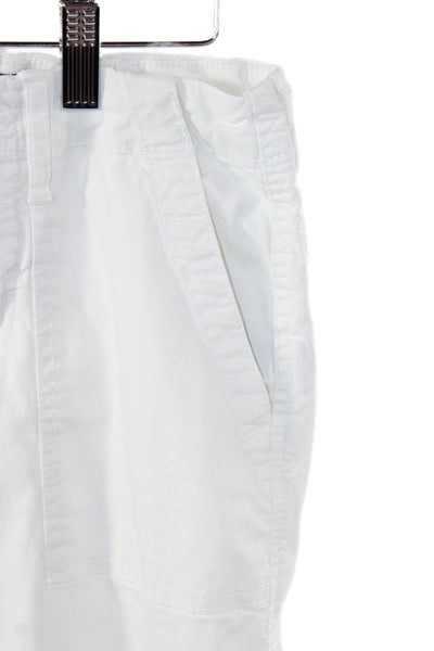 Sanctuary Women White Ankle Pants Button Closure 97% Cotton Size 24