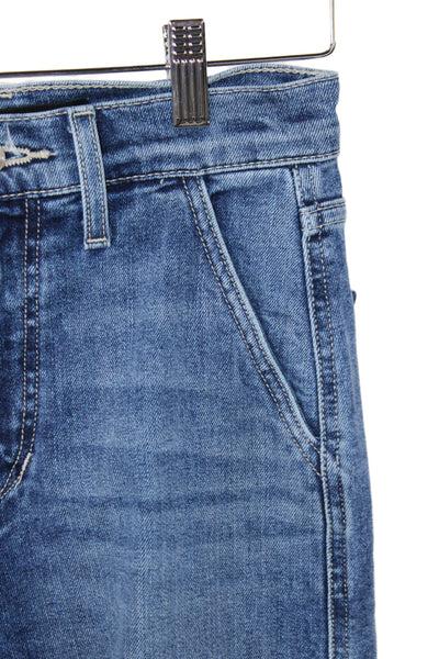 Joes Jeans Women Straight Jeans High Rise Blue Cotton Button Size 24