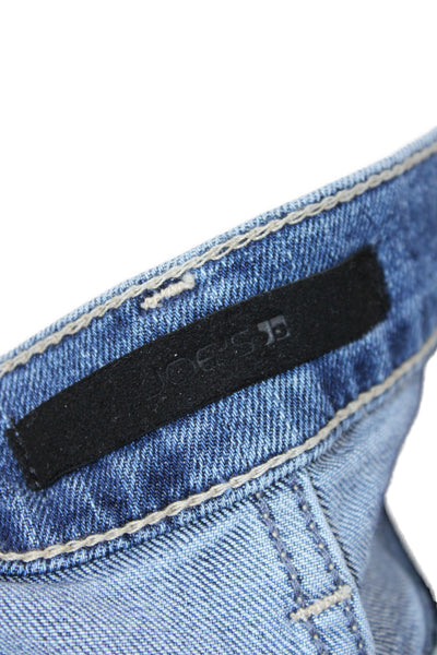 Joes Jeans Women Straight Jeans High Rise Blue Cotton Button Size 24