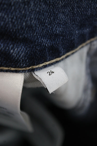 Still Here Womens Bermuda Denim Shorts Blue Button 90s Size 26