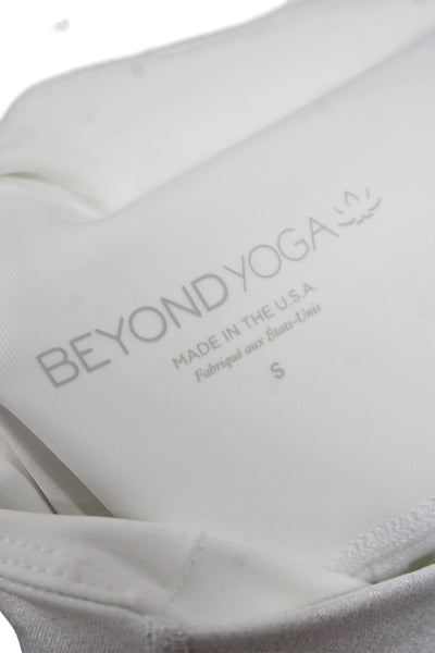Beyond Yoga Womens White Ankle Leggings Athleisure Size S