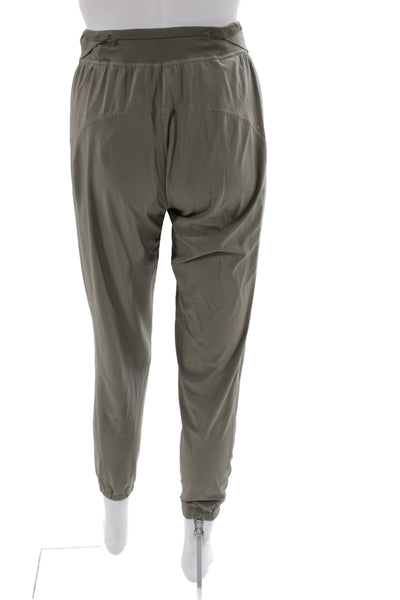 Lululemon Women Green Jogger Pants Polyester Pull On Size 2