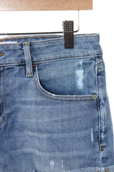 Frame Womens Cut-Off Shorts Blue Rayon Size 23