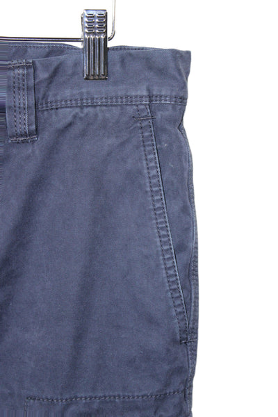 Incotex Mens Cargo Pants Black Cotton Blend Twill Military Size 31