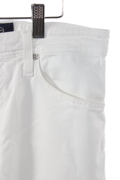 AG Adriano Goldschmied Mens Straight Jeans White Cotton Size 31