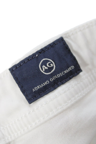 AG Adriano Goldschmied Mens Straight Jeans White Cotton Size 31