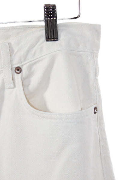 Agolde Womens Wide-Leg White Cotton Jeans Size 29