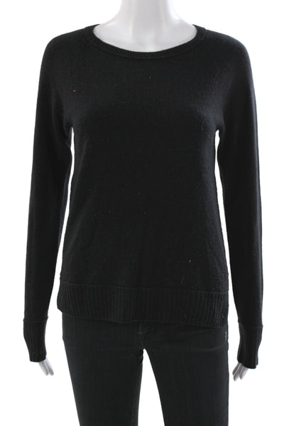 Club Monaco Women Black 100% Cashmere Crew Pullover Size XS