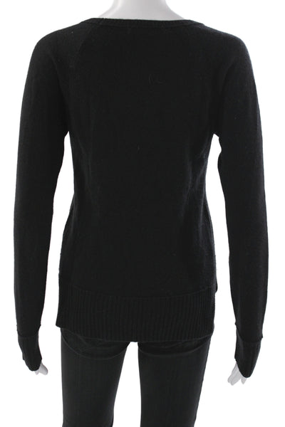 Club Monaco Women Black 100% Cashmere Crew Pullover Size XS