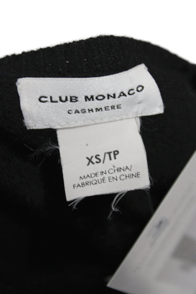 Club Monaco Women Black 100% Cashmere Crew Pullover Size XS