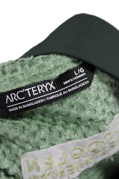 Arc'teryx Men Windbreaker Vest Green Nylon Zip Size L