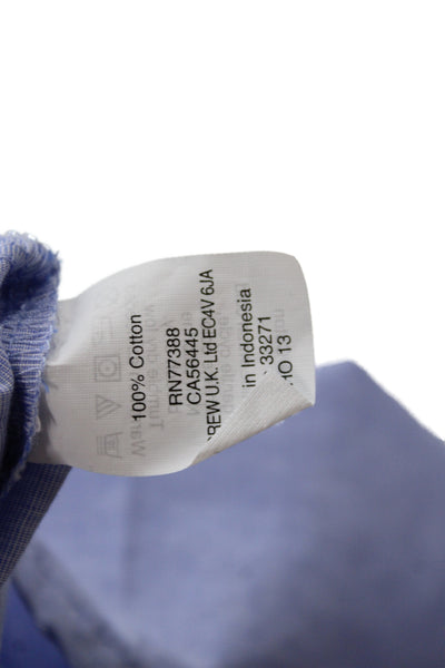 J Crew Women Chemise Sleepshirt Blue Collared Long Sleeve Cotton Size XS