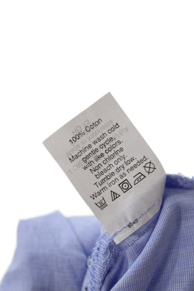 J Crew Women Blue 100% Cotton Collared Chemise Long Sleeve Size S