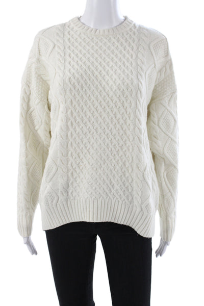 Sunday Best Womens Ivory Merino Wool Pullover Long Sleeve Size XS