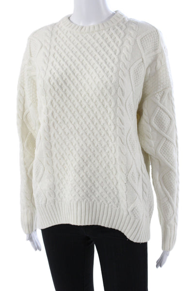 Sunday Best Womens Ivory Merino Wool Pullover Long Sleeve Size XS