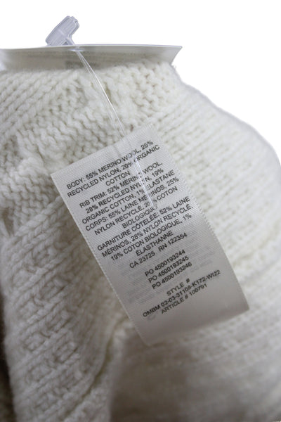 Sunday Best Womens Ivory Merino Wool Pullover Long Sleeve Size XS