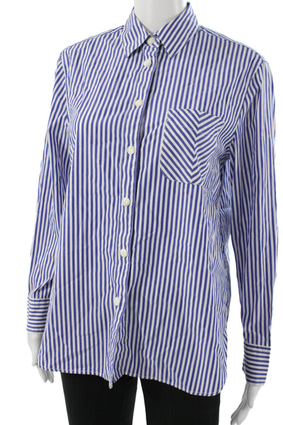 Rag & Bone Womens Striped Cotton Collared Button-Up Top Long Sleeve Size XS