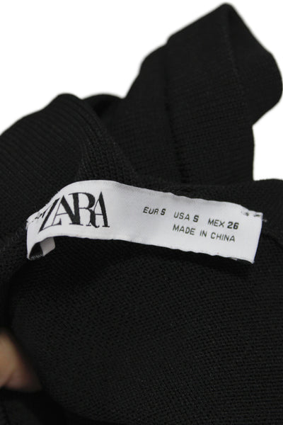 Zara Women Basic One Shoulder Sleeveless Tank Black Size S