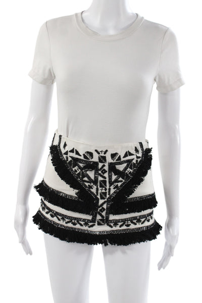 Twelfth Street by Cynthia Vincent Women Mini Boho Skort White Size 0